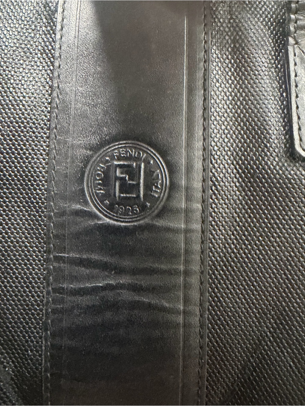 Vintage FENDI Black Canvas/ Leather Purse+ A SMALL GIFT 🎁